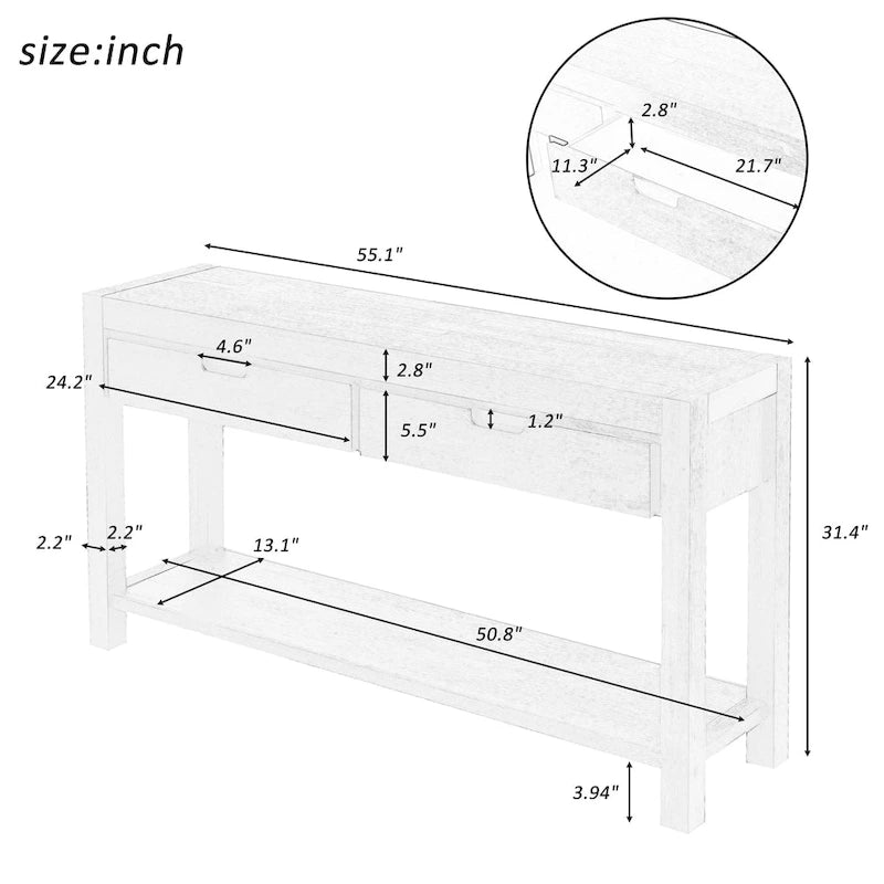 Console Table, Meuble d'entrée pour Couloir