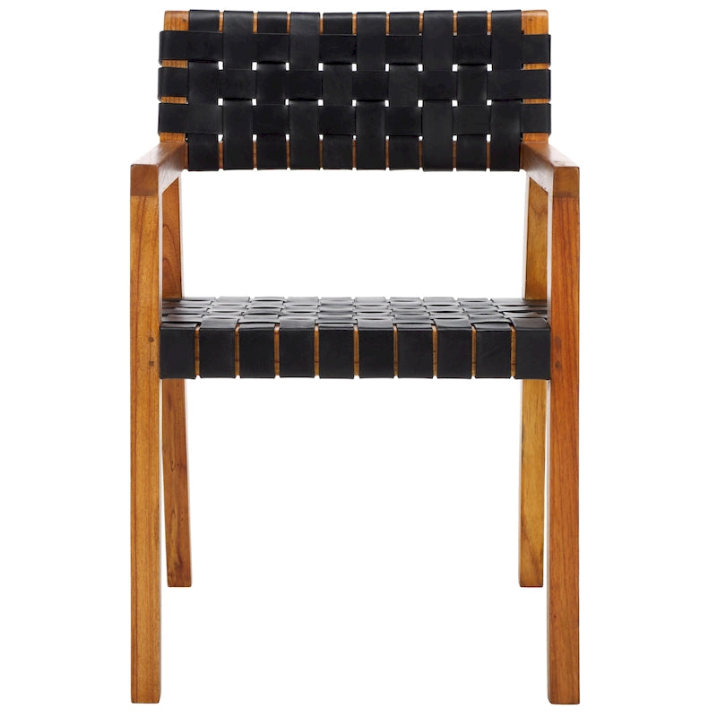 Chaise de salle à manger en cuir tressé - 22,1 l x 20,9 P x 31,9 H - 22Lx21Px32H