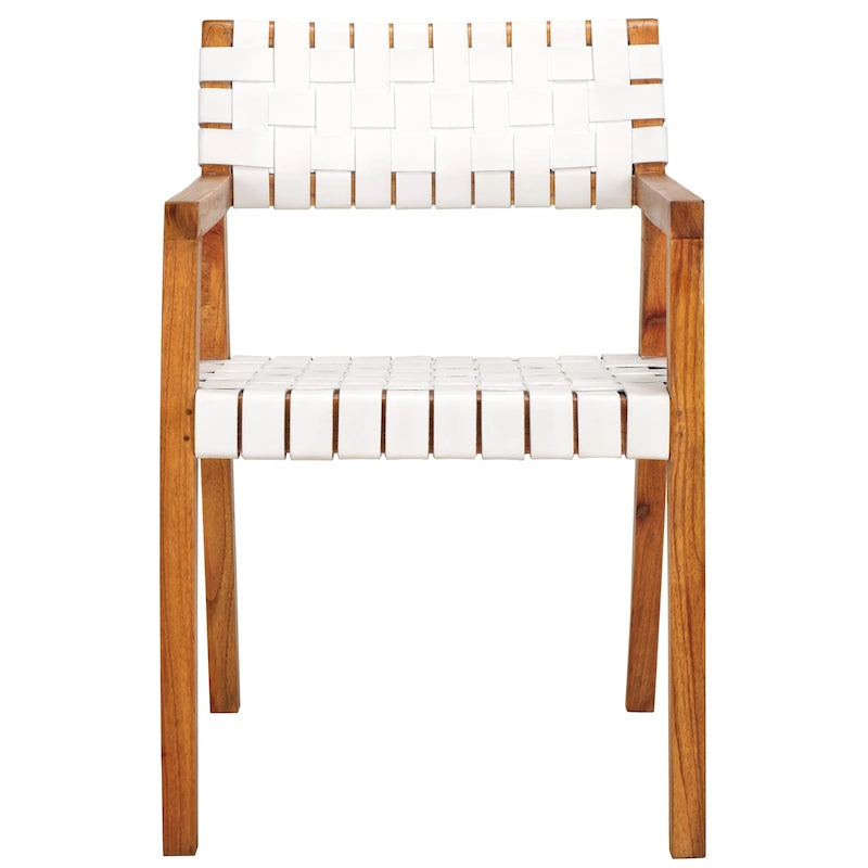 Chaise de salle à manger en cuir tressé - 22,1 l x 20,9 P x 31,9 H - 22Lx21Px32H