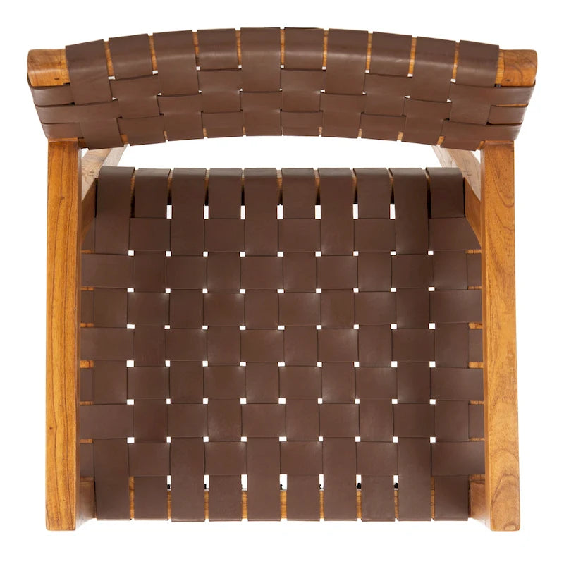 Chaise de salle à manger en cuir tressé - 22,1 l x 20,9 P x 31,9 H - 22Lx21Px32H