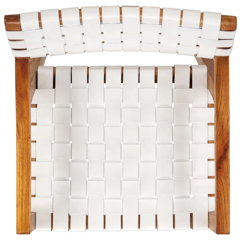Chaise de salle à manger en cuir tressé - 22,1 l x 20,9 P x 31,9 H - 22Lx21Px32H
