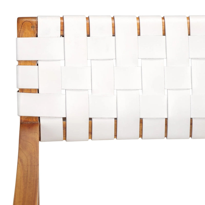 Chaise de salle à manger en cuir tressé - 22,1 l x 20,9 P x 31,9 H - 22Lx21Px32H