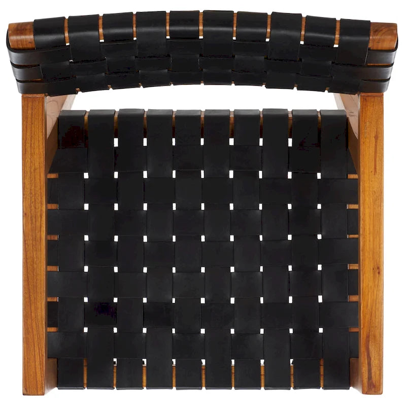Chaise de salle à manger en cuir tressé - 22,1 l x 20,9 P x 31,9 H - 22Lx21Px32H