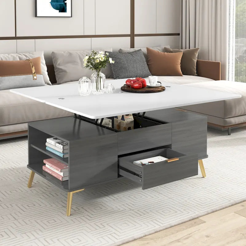 Table basse lumineuse avec rangement