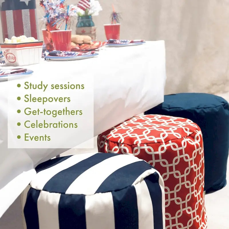 Pouf d'intérieur 40,64 L x 40,64 l x 43,18 H cm
