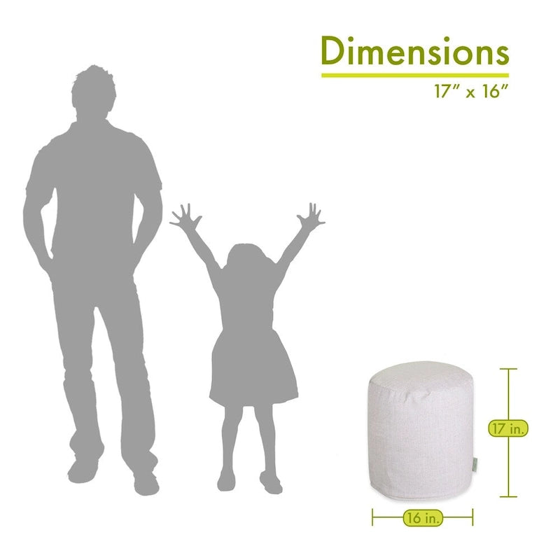 Pouf d'intérieur 40,64 L x 40,64 l x 43,18 H cm