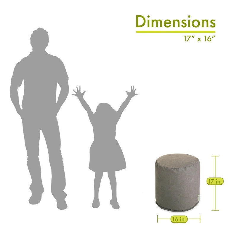 Pouf d'intérieur 40,64 L x 40,64 l x 43,18 H cm