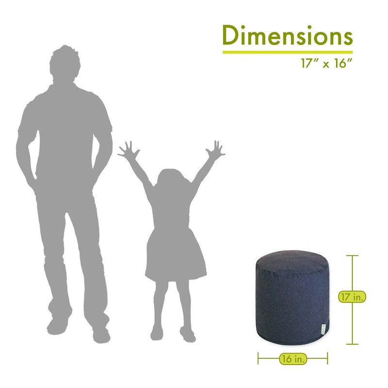 Pouf d'intérieur 40,64 L x 40,64 l x 43,18 H cm
