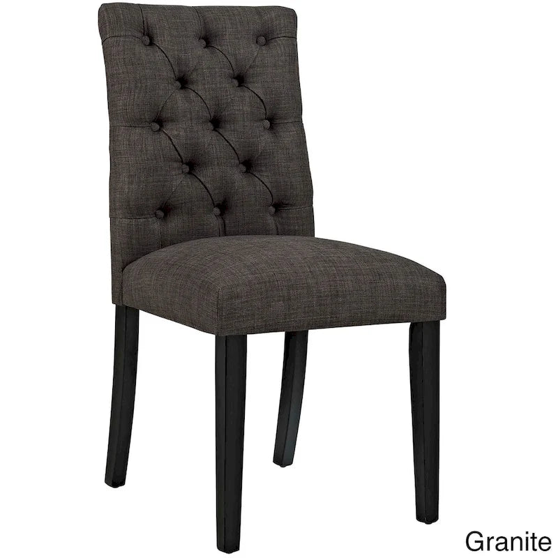 Chaise de salle à manger en tissu capitonné