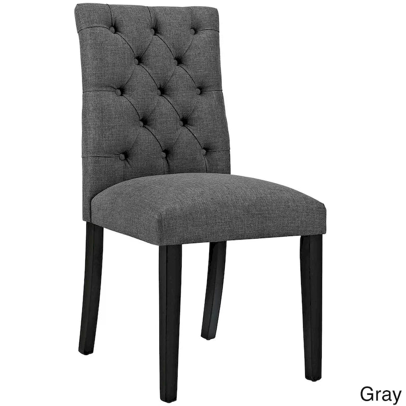 Chaise de salle à manger en tissu capitonné