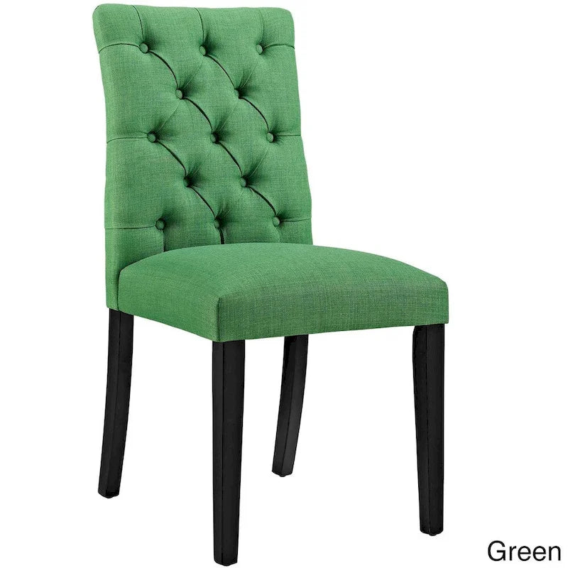 Chaise de salle à manger en tissu capitonné