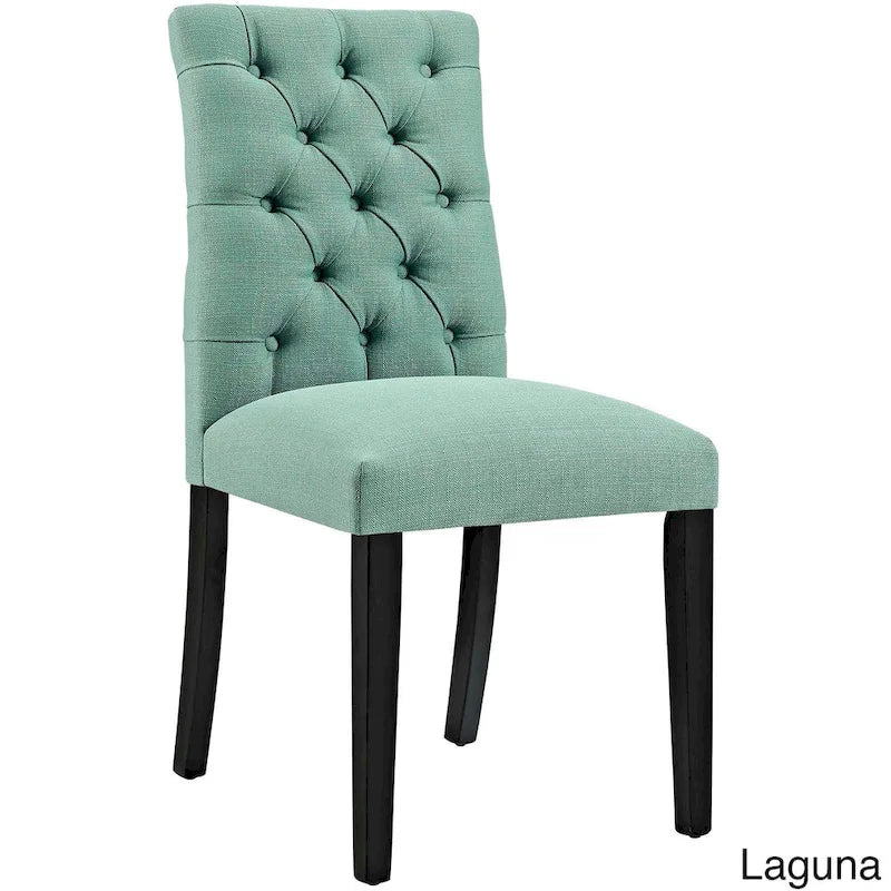 Chaise de salle à manger en tissu capitonné