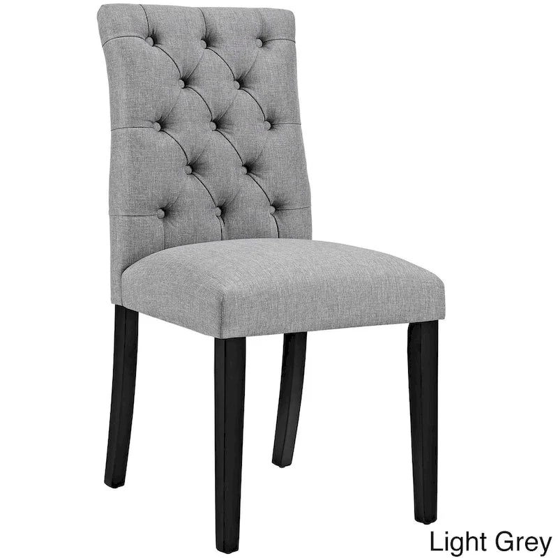 Chaise de salle à manger en tissu capitonné