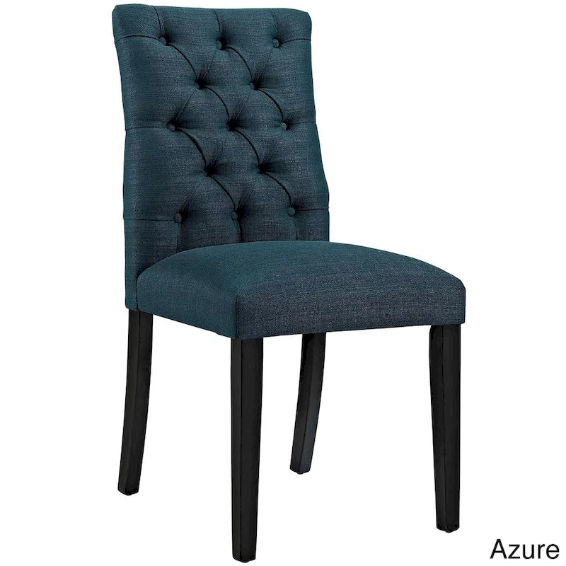 Chaise de salle à manger en tissu capitonné