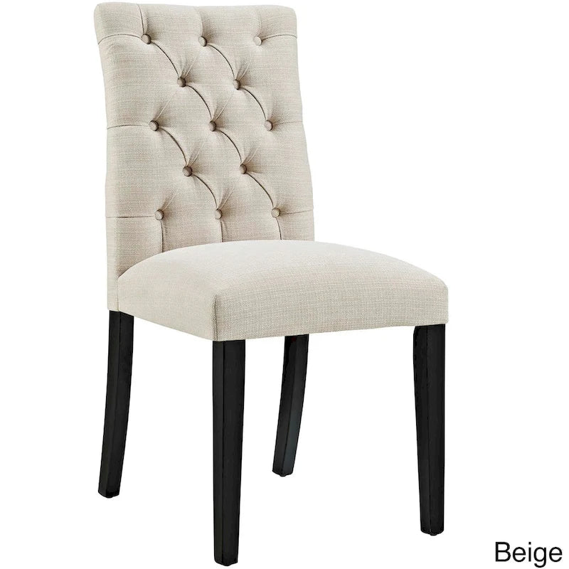 Chaise de salle à manger en tissu capitonné