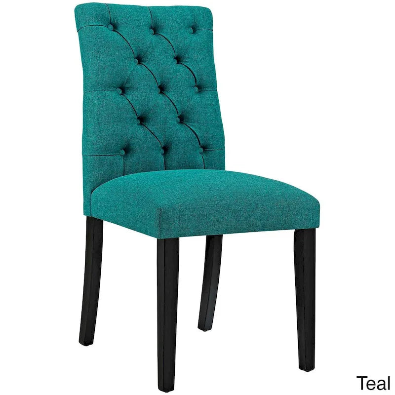 Chaise de salle à manger en tissu capitonné