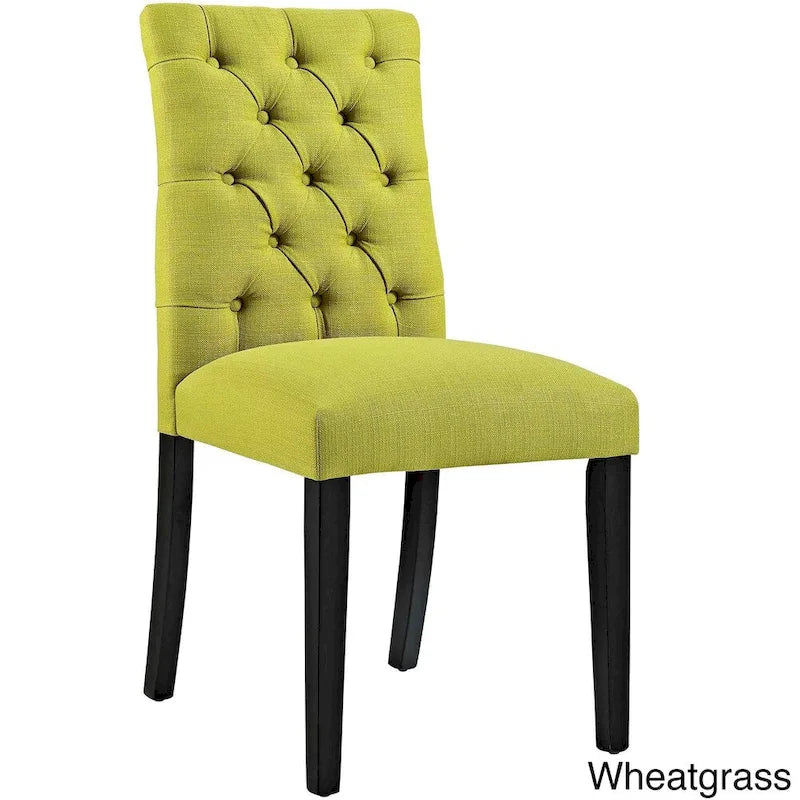 Chaise de salle à manger en tissu capitonné
