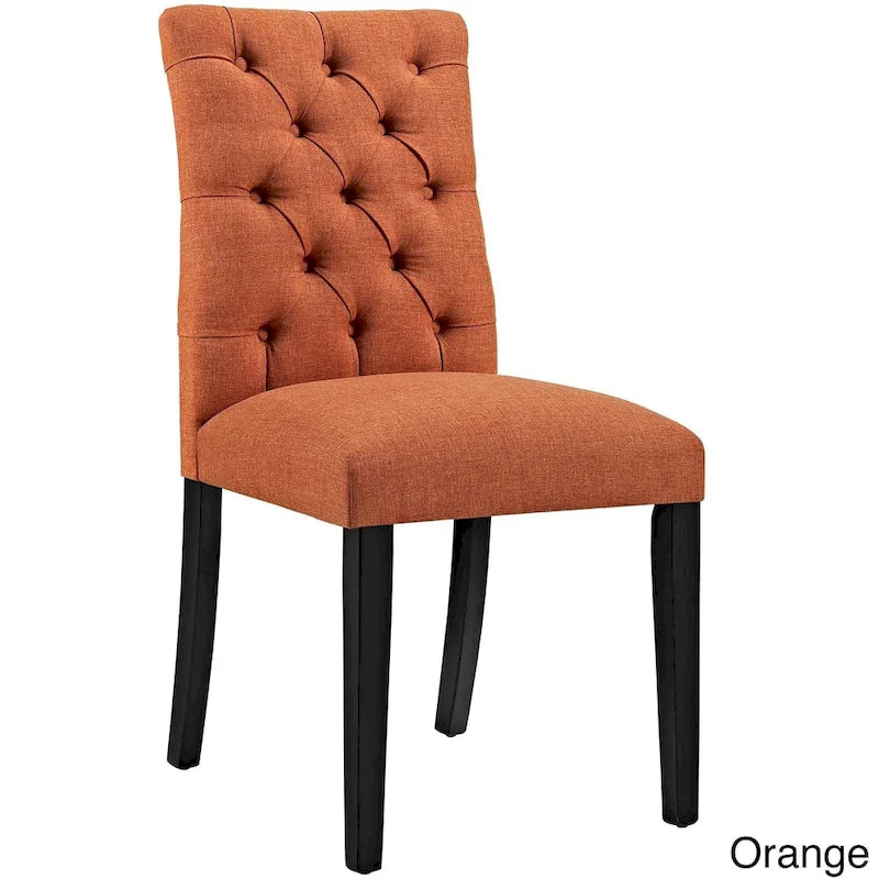 Chaise de salle à manger en tissu capitonné