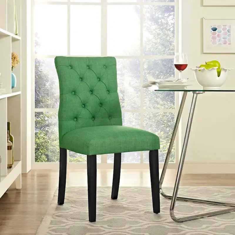 Chaise de salle à manger en tissu capitonné