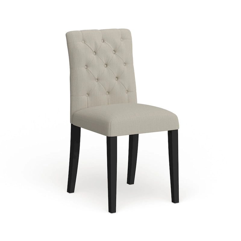 Chaise de salle à manger en tissu capitonné