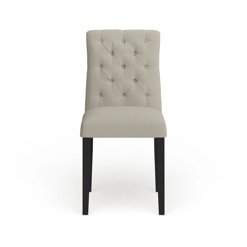 Chaise de salle à manger en tissu capitonné
