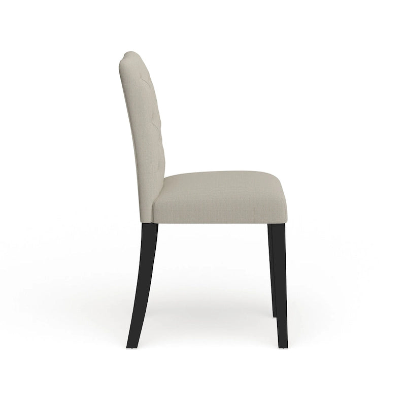 Chaise de salle à manger en tissu capitonné