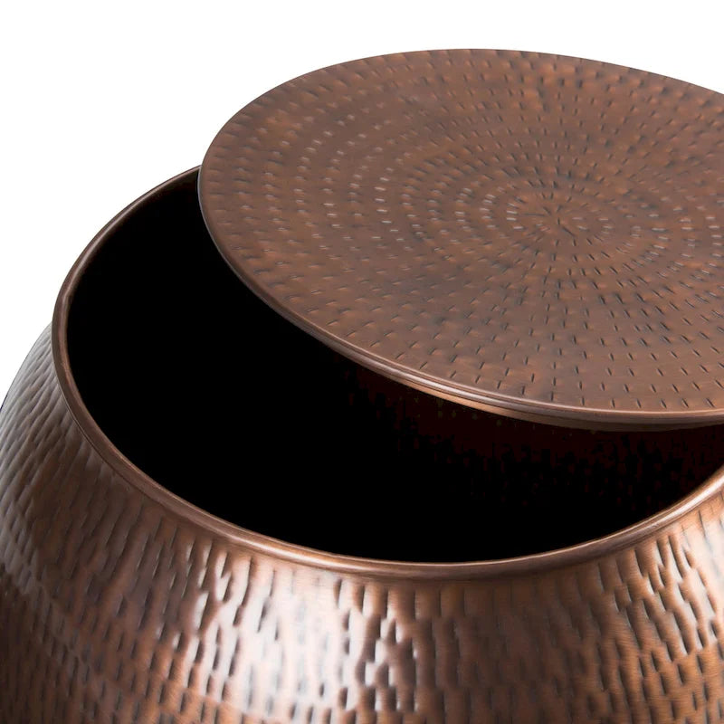 Table d'appoint industrielle en métal de 19 pouces de large, entièrement assemblée