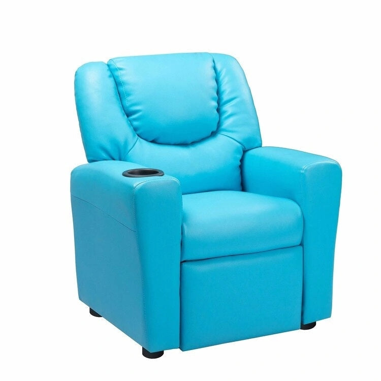 Fauteuil inclinable pour enfants Pushback avec repose-pieds et porte-gobelets - Confort ultime pour les tout-petits