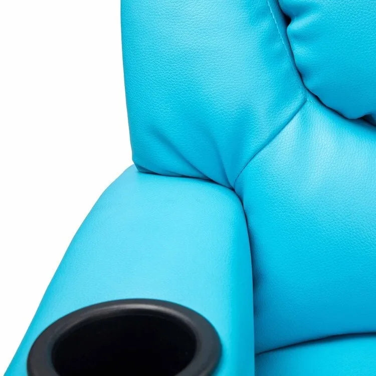 Fauteuil inclinable pour enfants Pushback avec repose-pieds et porte-gobelets - Confort ultime pour les tout-petits