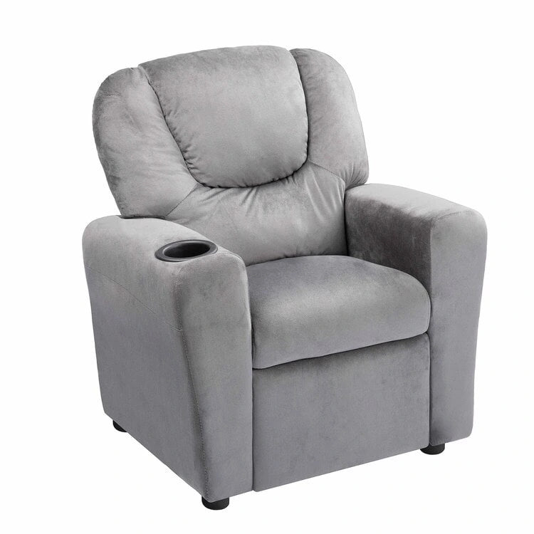Fauteuil inclinable pour enfants Pushback avec repose-pieds et porte-gobelets - Confort ultime pour les tout-petits