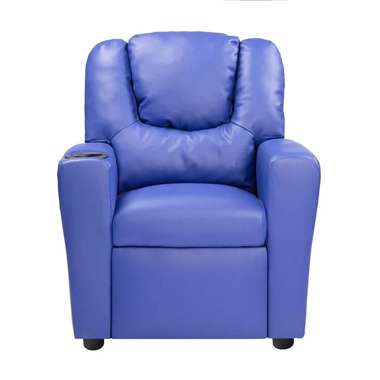 Fauteuil inclinable pour enfants Pushback avec repose-pieds et porte-gobelets - Confort ultime pour les tout-petits