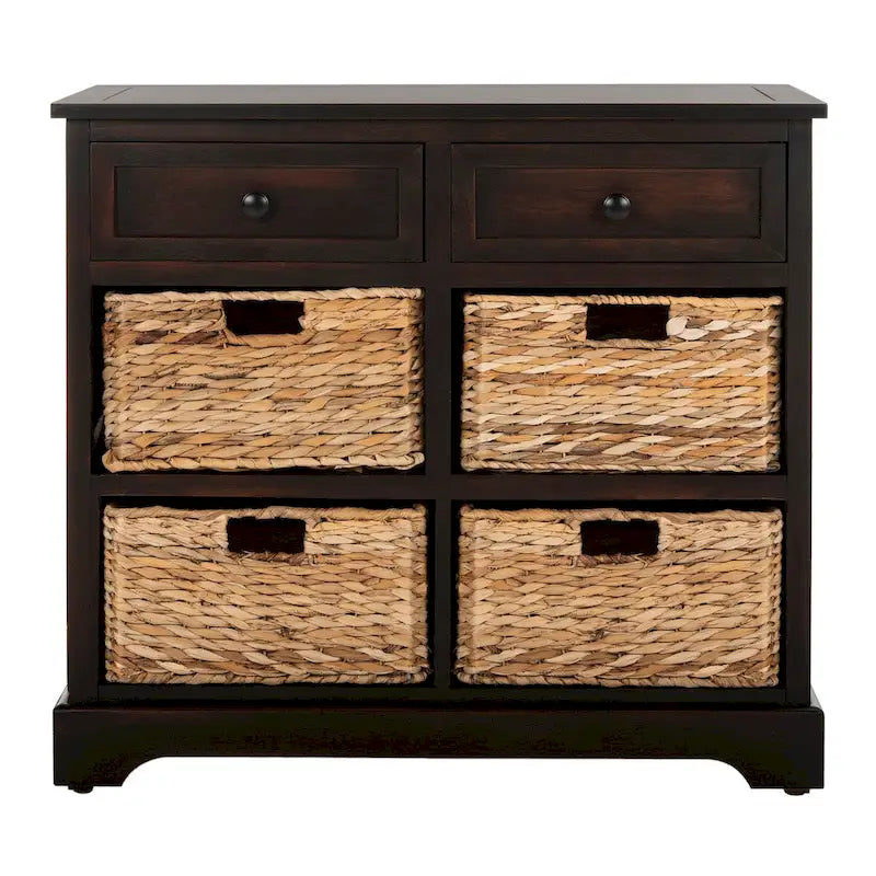 Meuble de rangement rouge à 6 tiroirs (entièrement assemblé) - 30L x 13P x 26H