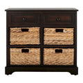 Meuble de rangement rouge à 6 tiroirs (entièrement assemblé) - 30L x 13P x 26H