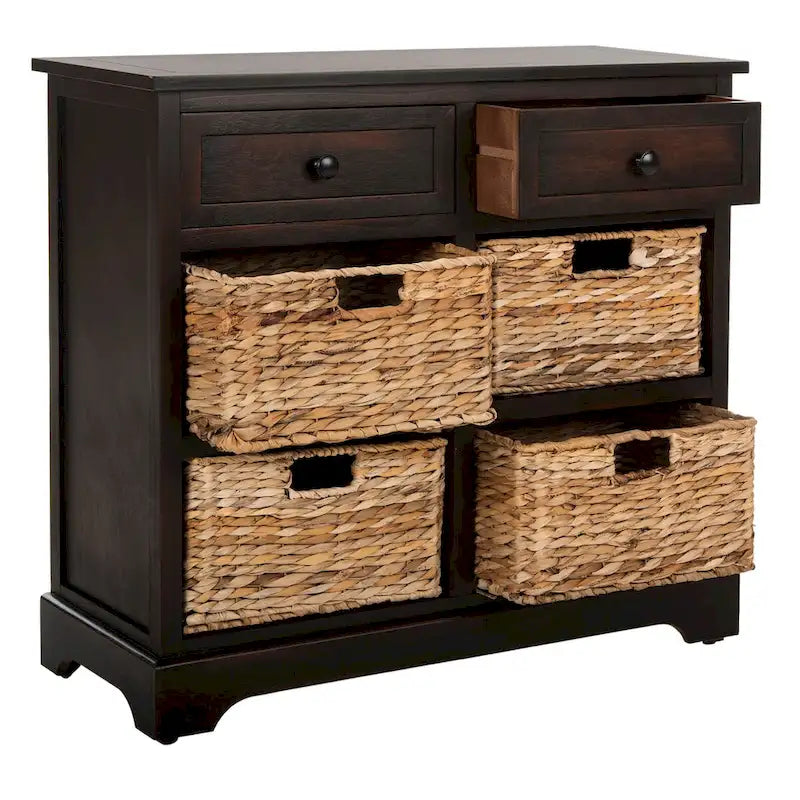 Meuble de rangement rouge à 6 tiroirs (entièrement assemblé) - 30L x 13P x 26H