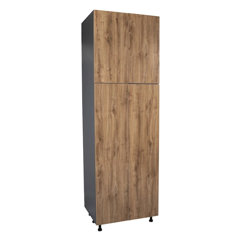 Armoire de rangement 24 x 84 à quatre portes, grise - 24 x 84 x 23 3/8