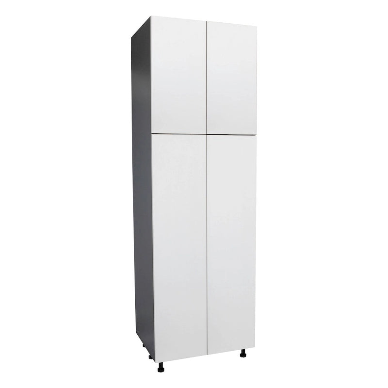 Armoire de rangement 24 x 84 à quatre portes, grise - 24 x 84 x 23 3/8