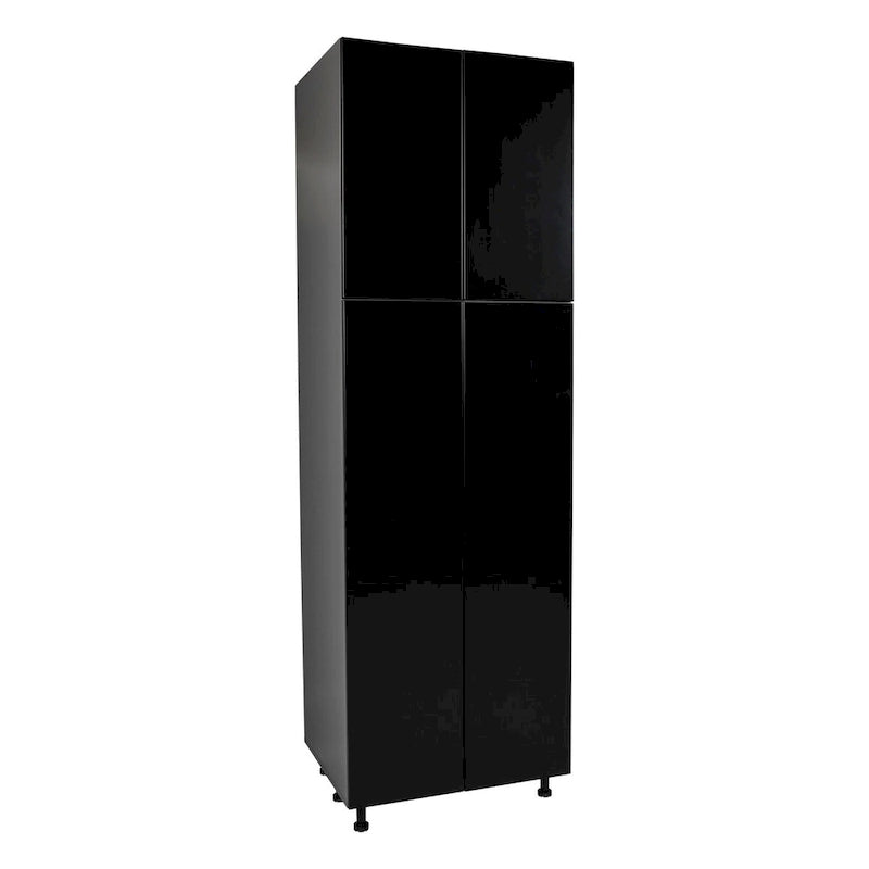 Armoire de rangement 24 x 84 à quatre portes, grise - 24 x 84 x 23 3/8
