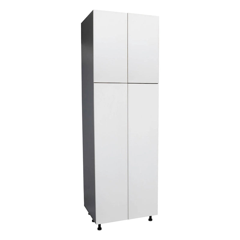 Armoire de rangement 24 x 84 à quatre portes, grise - 24 x 84 x 23 3/8