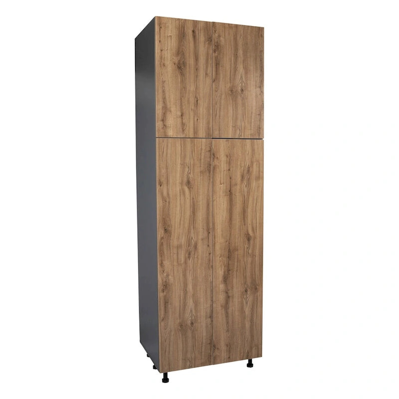 Armoire de rangement 24 x 84 à quatre portes, grise - 24 x 84 x 23 3/8
