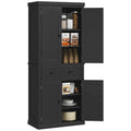 Meuble de cuisine traditionnel de 183 cm avec 4 portes et étagères réglables