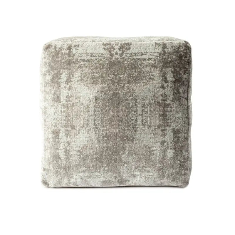 Repose-pieds pouf abstrait gris 18
