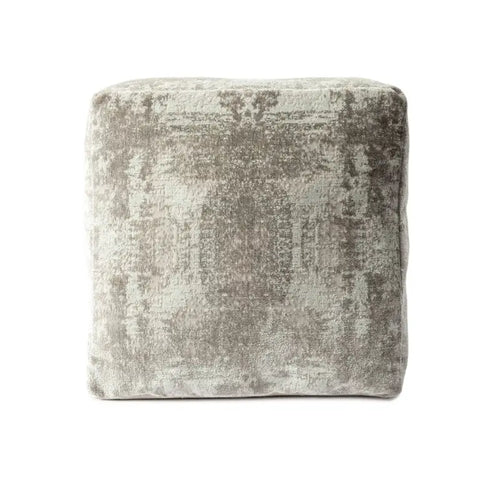 Repose-pieds pouf abstrait gris 18
