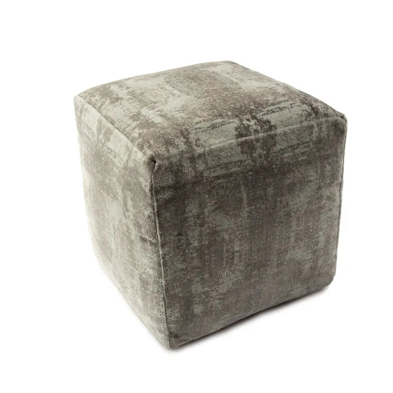 Repose-pieds pouf abstrait gris 18