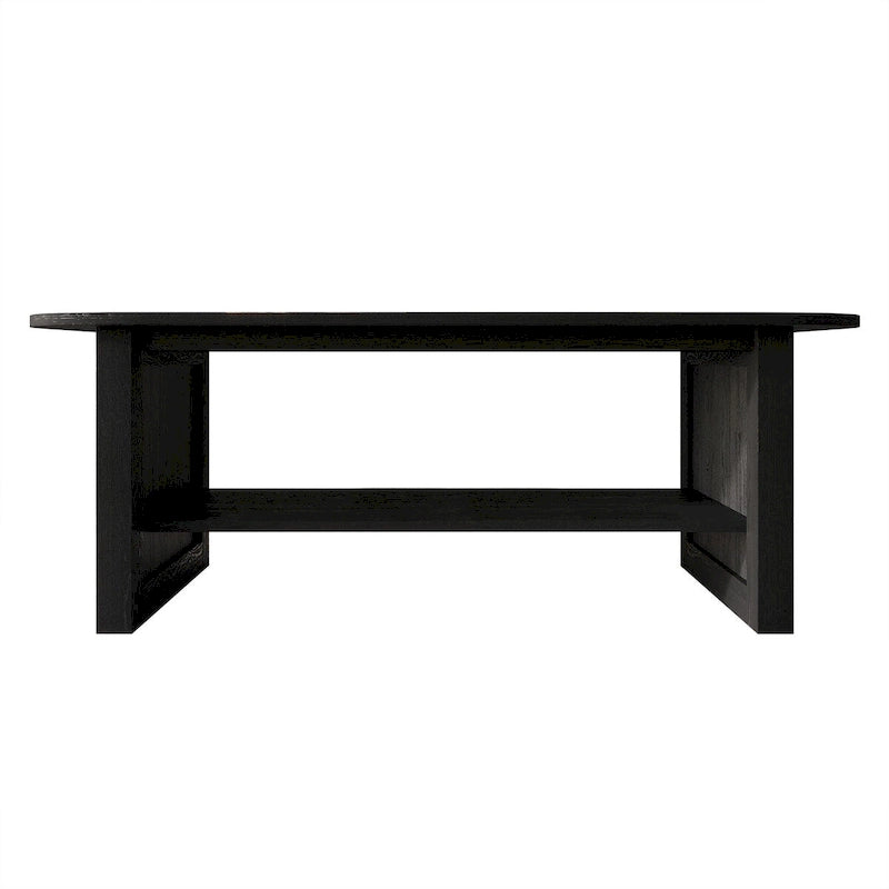 Table basse noire de style Mid-Century Modern