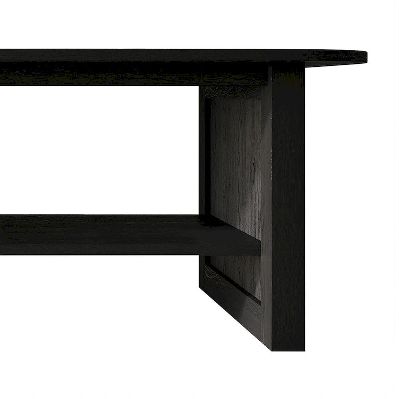 Table basse noire de style Mid-Century Modern