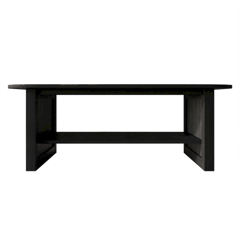 Table basse noire de style Mid-Century Modern