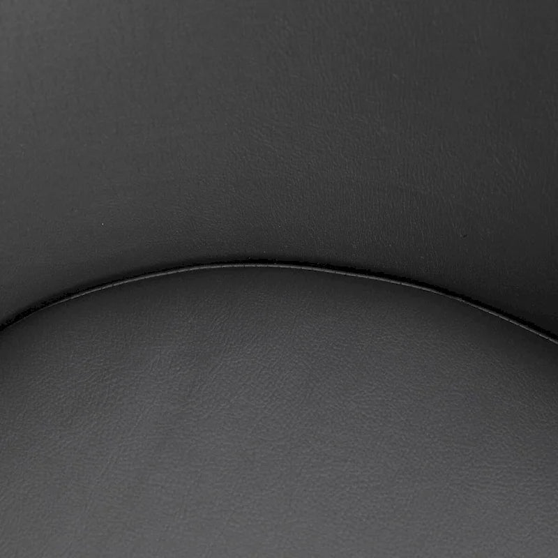 Chaise de salle à manger en similicuir rembourrée avec pieds en acier thermolaqué