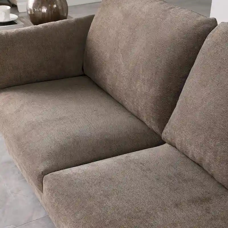 Canapé causeuse moderne en chenille