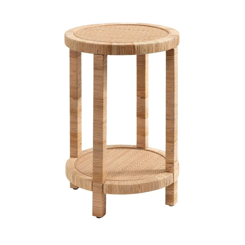 Table d'appoint en rotin - 16x16x24