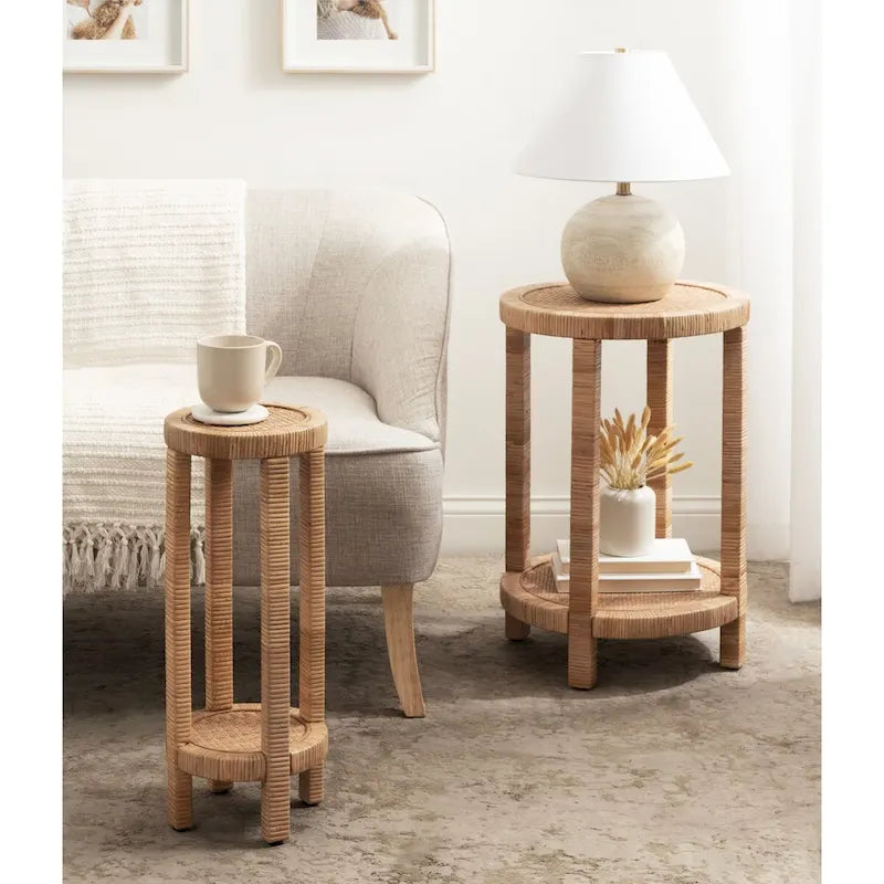 Table d'appoint en rotin - 16x16x24